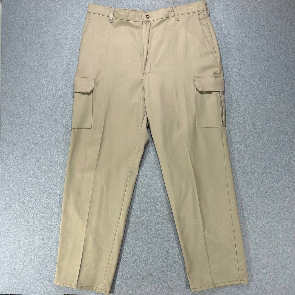 Red Kap Cargo Pants PC76KH2 Mens 38x32 Khaki Tan Cotton Workwear Utility